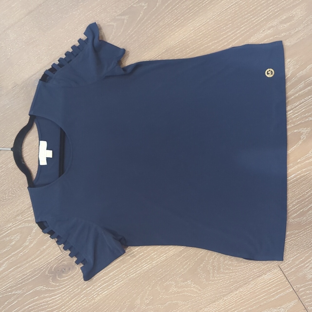 Michael Kors Navy Short Sleeve Top